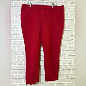 Reitmans Bold Scarlet ankle Trousers, size 16 petite